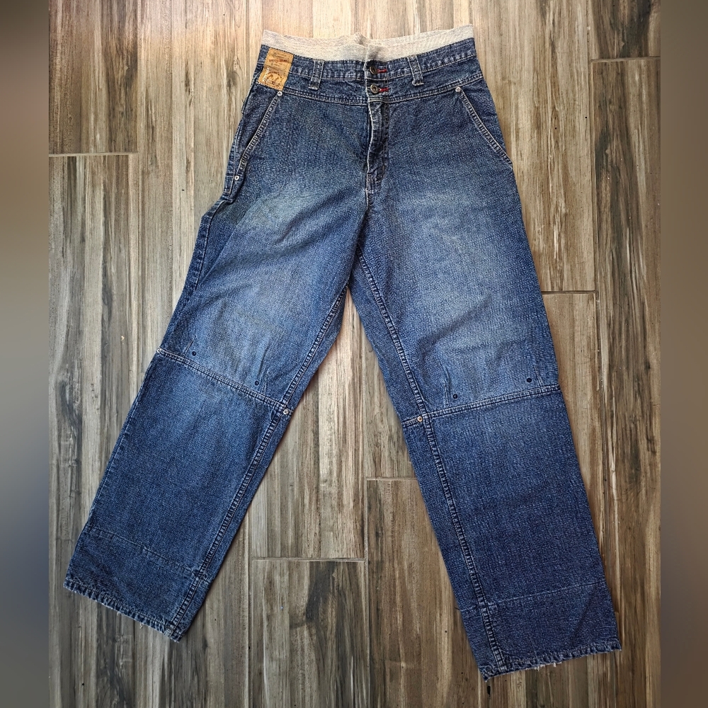 Ninety Six North Baggy Vintage 90s Y2K JNCO Style Wide Leg Denim Jeans